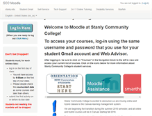 Tablet Screenshot of moodle.stanly.edu